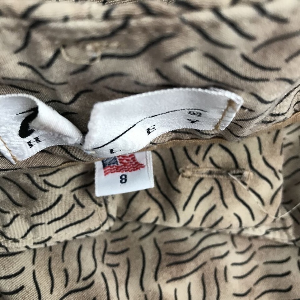 HALEY Sz 8 Shorts Printed Brown Pleated USA - Picture 6 of 6